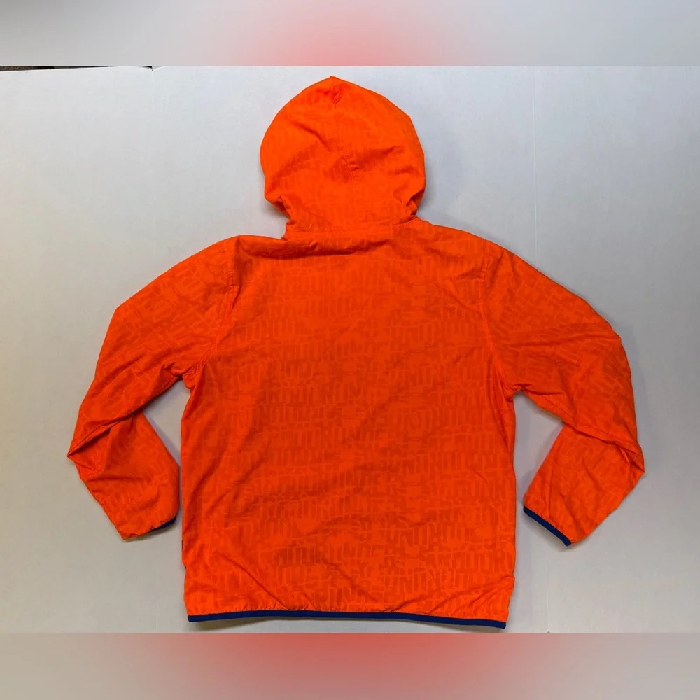 Under Armour Orange Hooded Kids Jacket with Blue Trim